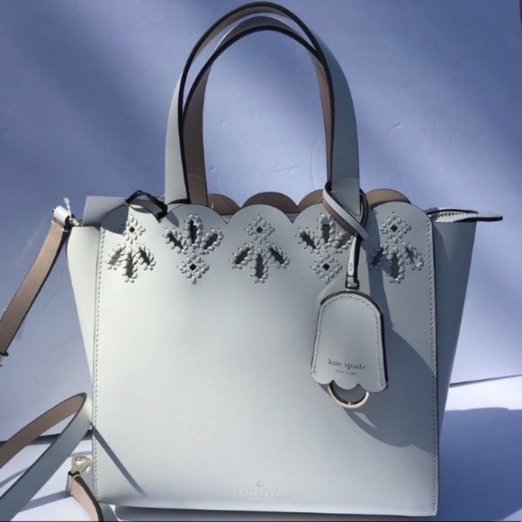 Kate Spade Mini Mina Magnolia Street Eyelet satchel Bag Purse - Picture 3 of 8